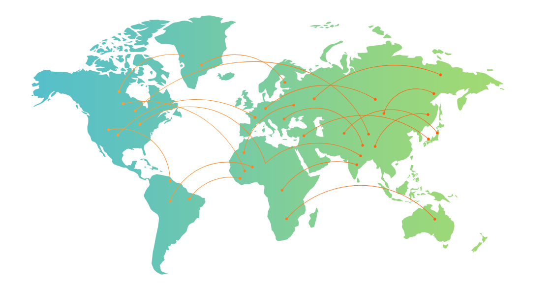 Image to represent Voxinnova international calls to numerous countries worldwide.